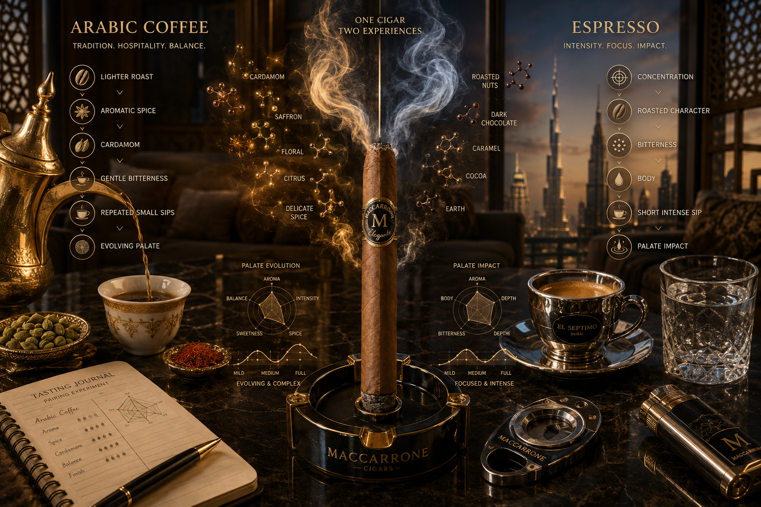 Arabic Coffee vs Espresso: How Each Changes a Cigar
