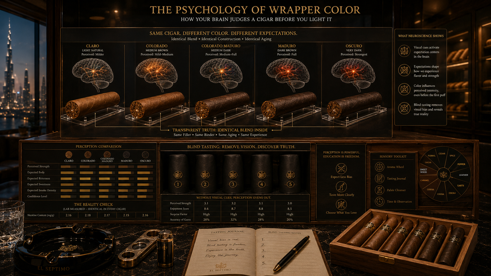 The Psychology of Wrapper Color and Cigar Strength