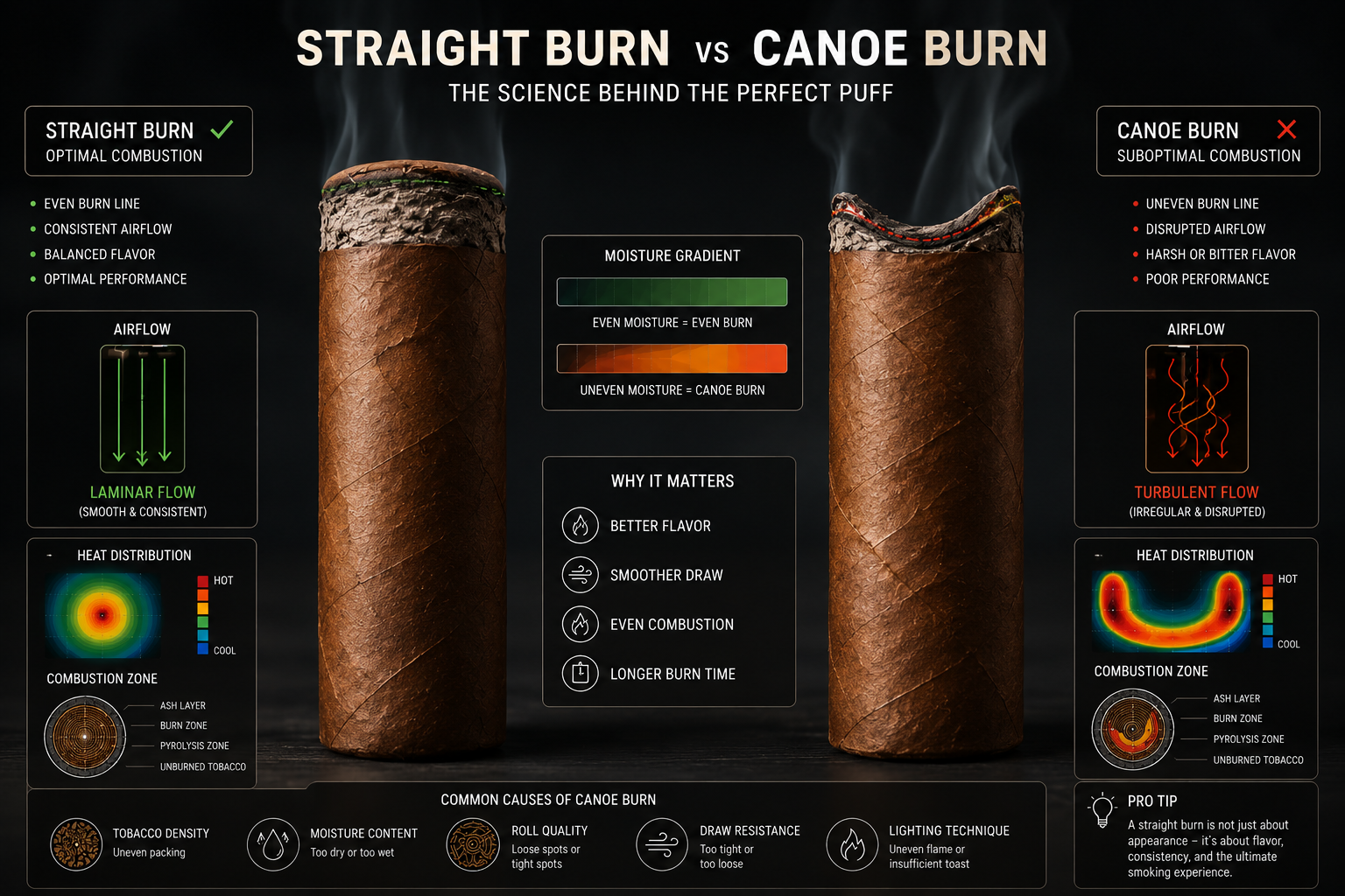 Why Some Cigars Canoe More Than Others