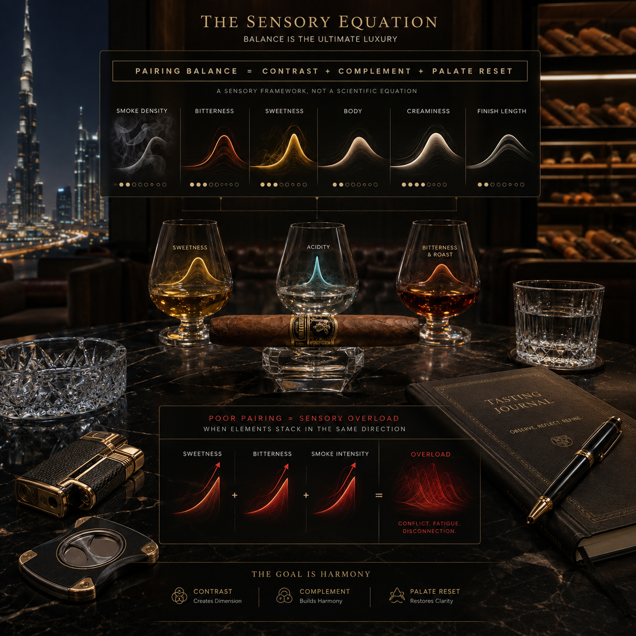 Sweetness, Acidity and Smoke: The Mathematics of Pairing