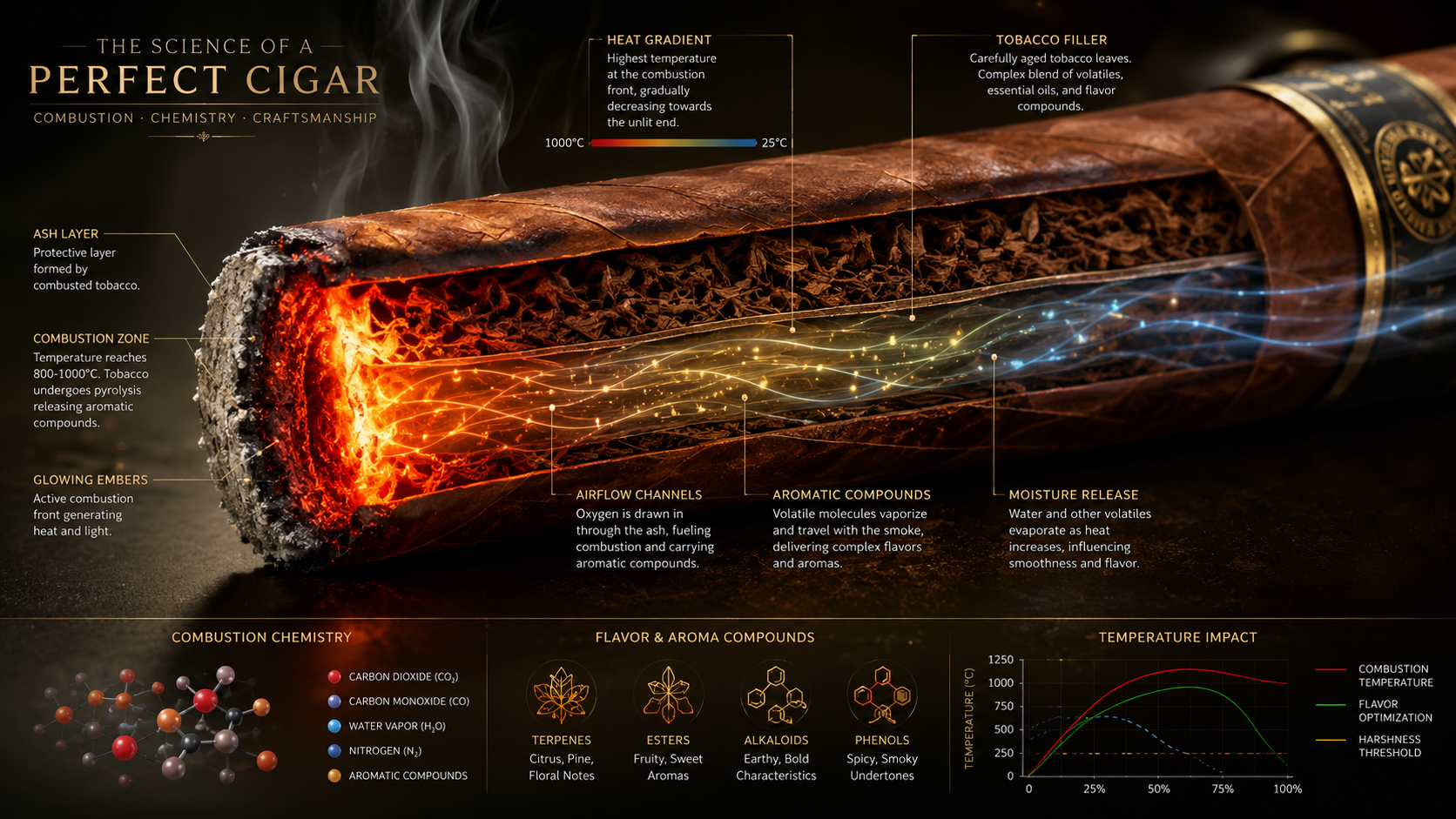 What Happens Inside a Cigar During Combustion?
