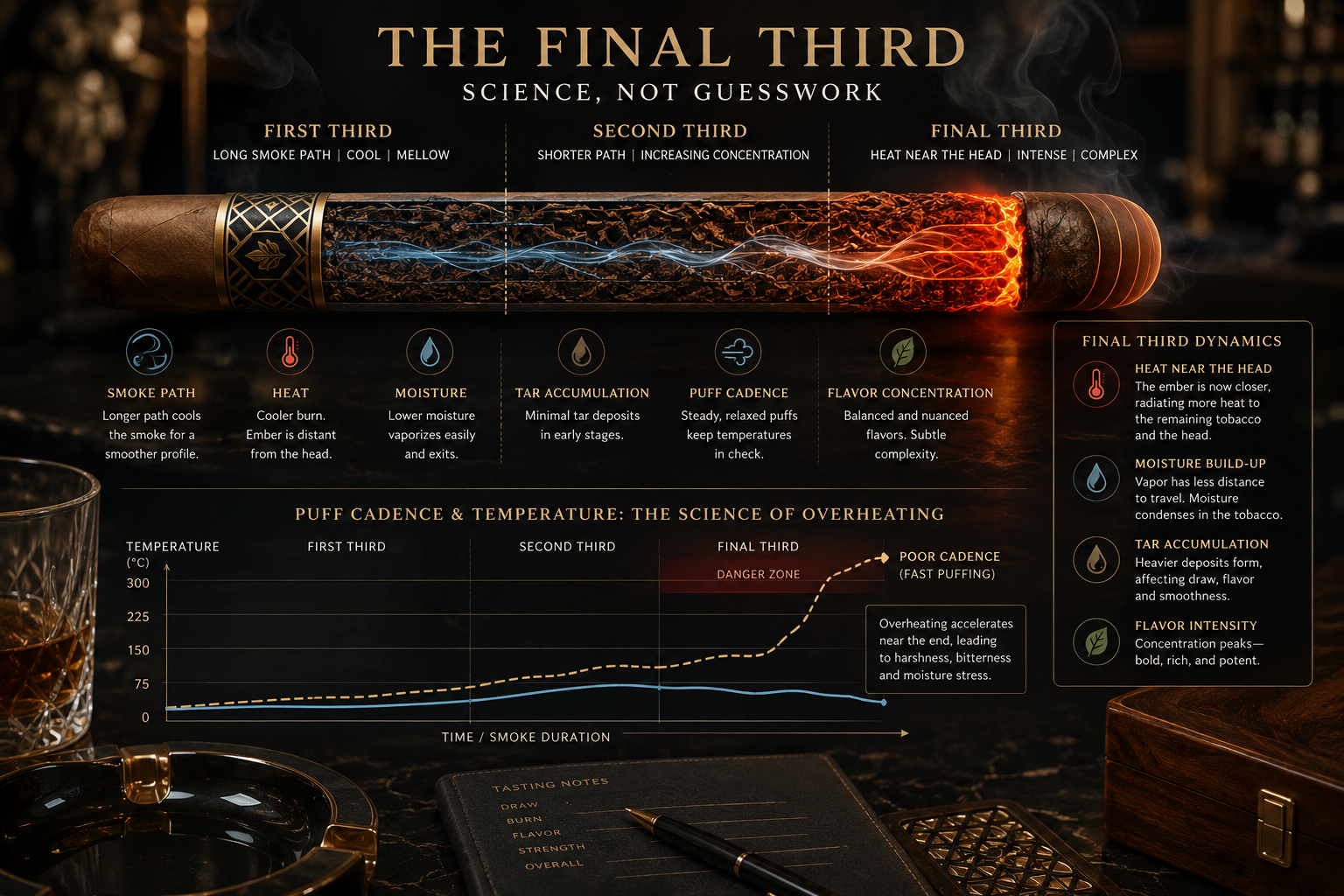 Why the Final Third of a Cigar Gets Hot