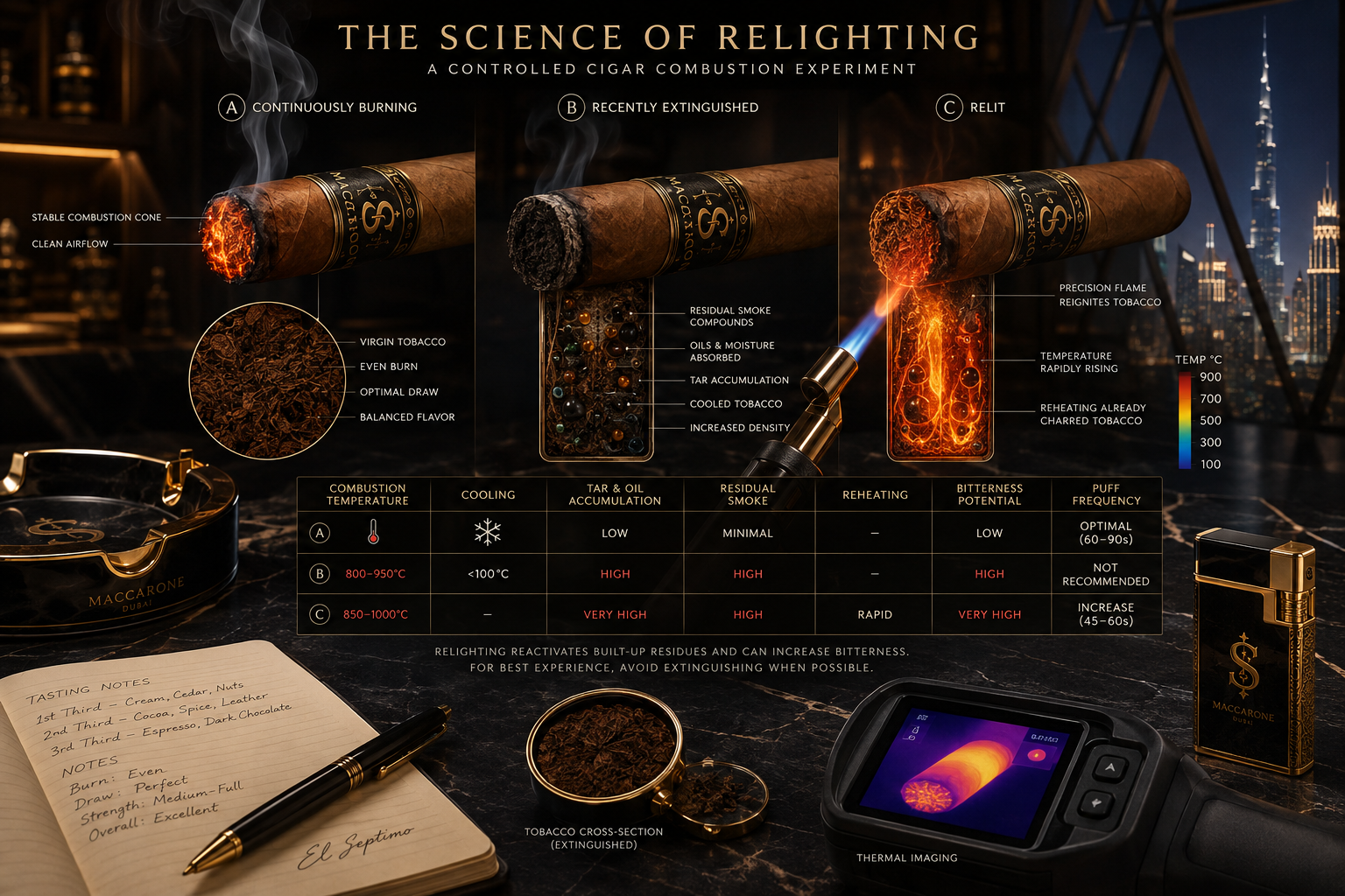 Why Relighting a Cigar Changes It