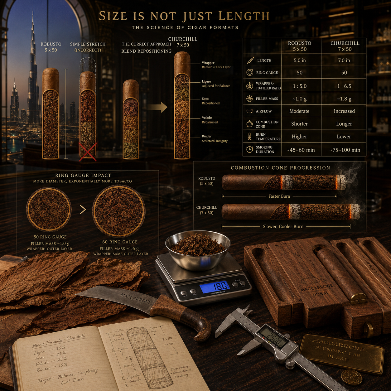 Why a Robusto Can't Simply Be Scaled Into a Churchill