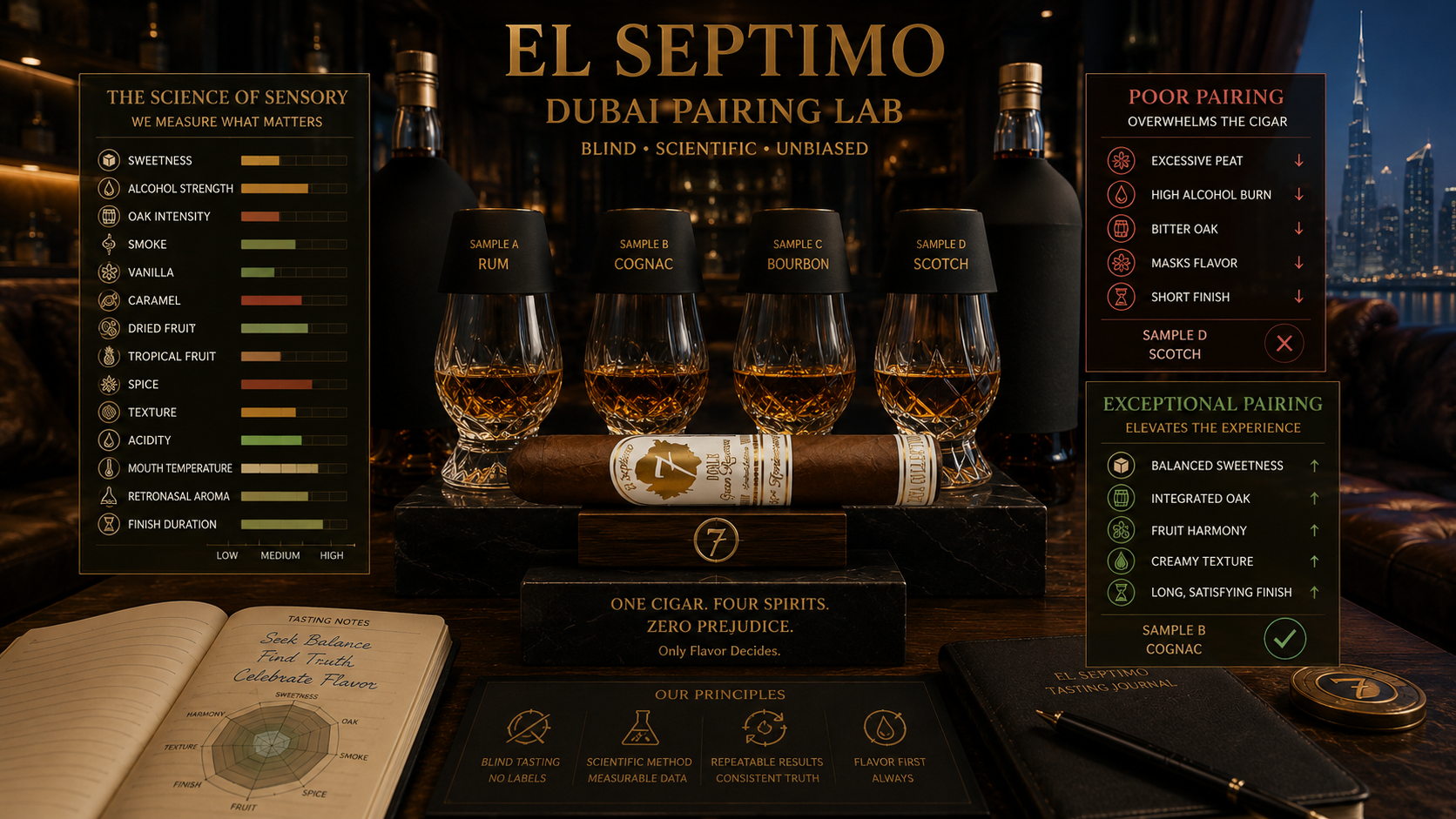 Rum, Cognac, Bourbon, or Scotch? Understanding Cigar Pairing by Flavor, Not Reputation