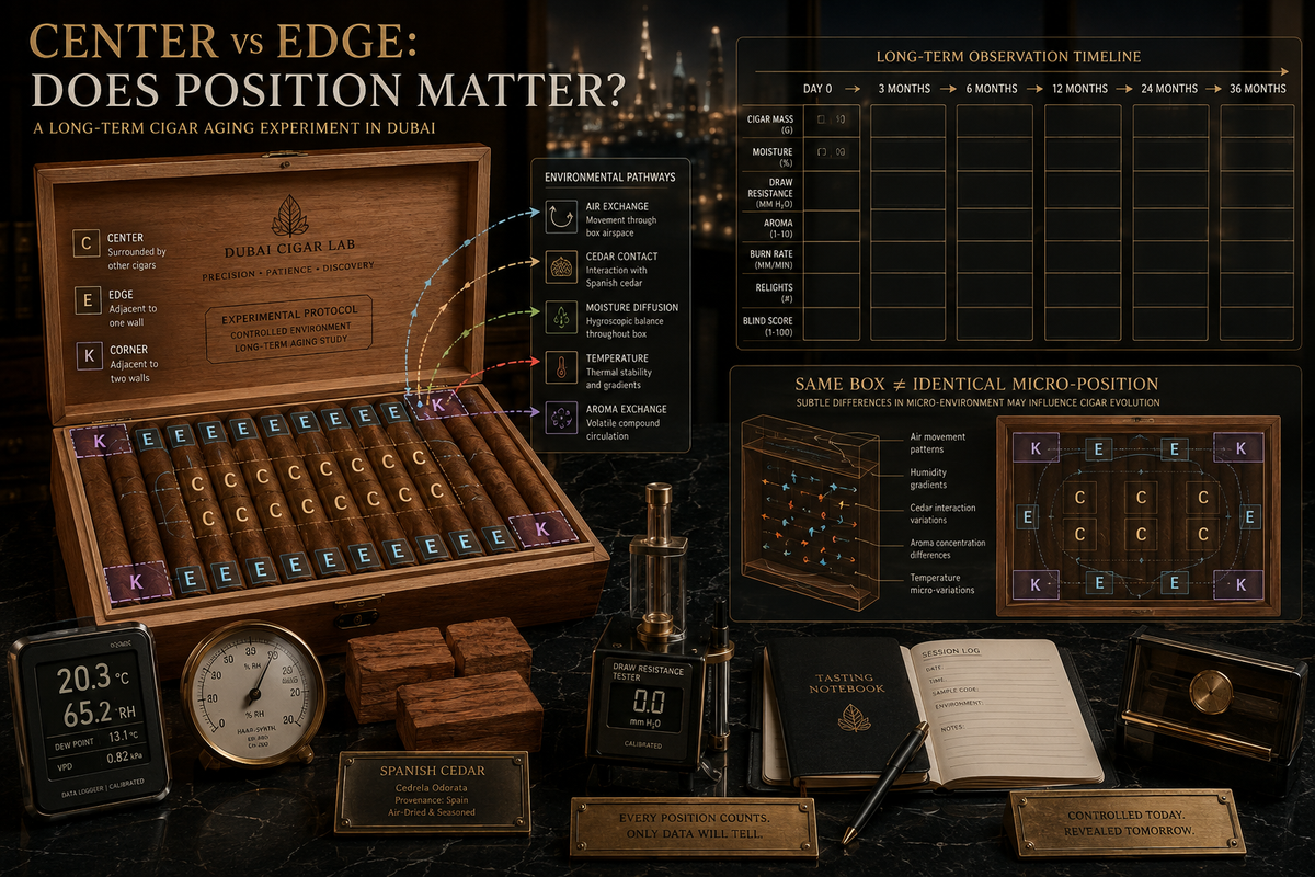 Do Cigars at the Center of a Box Age Differently?