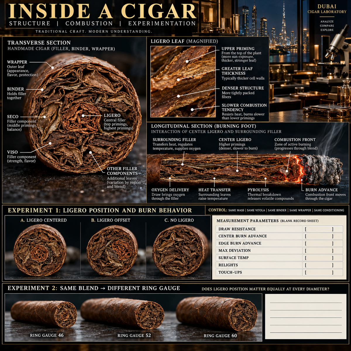 Why Ligero Is Often Placed at the Center of a Cigar