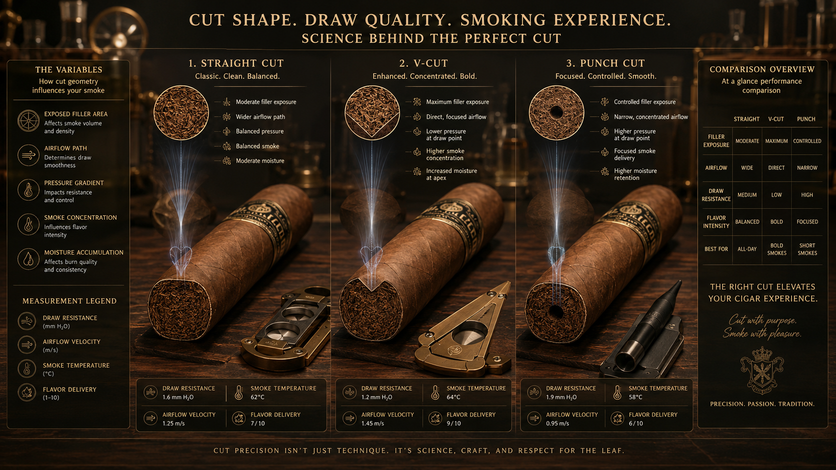 Straight Cut, V-Cut, Punch: Three Cuts, Three Different Cigars