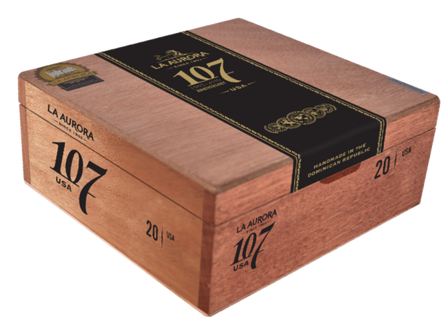 La Aurora 107 USA Toro fine cigar with Connecticut Broadleaf wrapper – available at Los Angeles luxury cigar shop