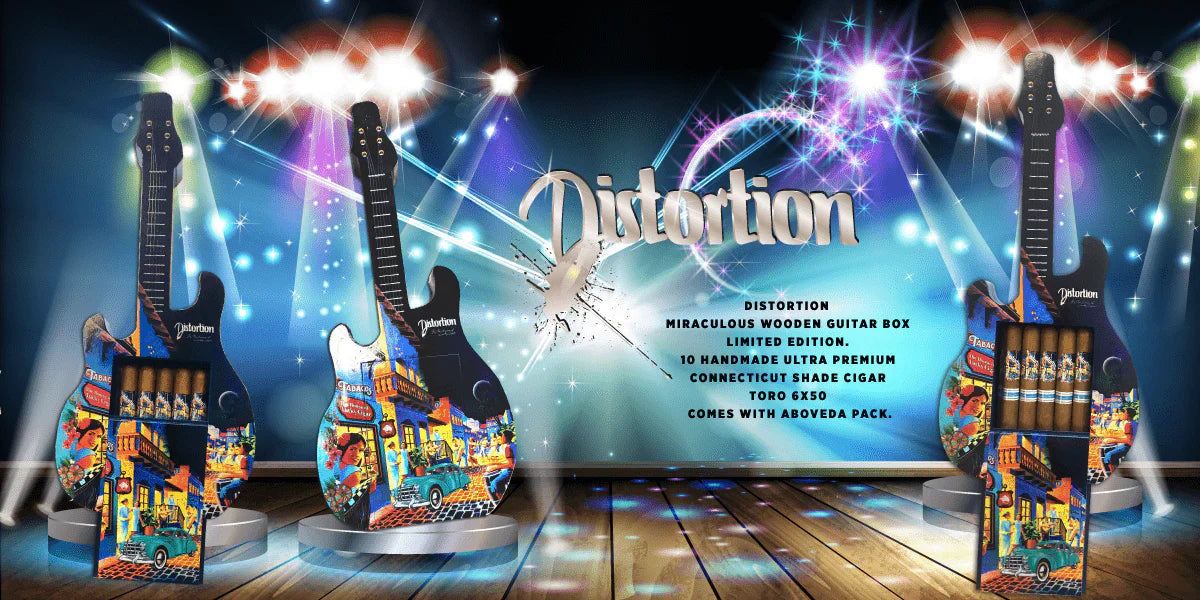 Lucky Cigar - Distortion Cigars Guitar Box Of 10 - 6" x 50 Toro