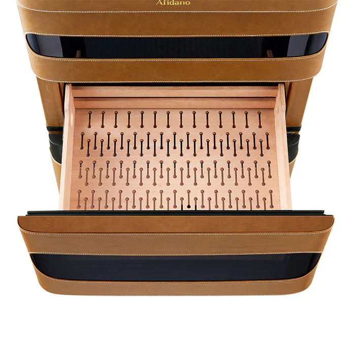 afidano humidor with open empty drawer for premium cigars