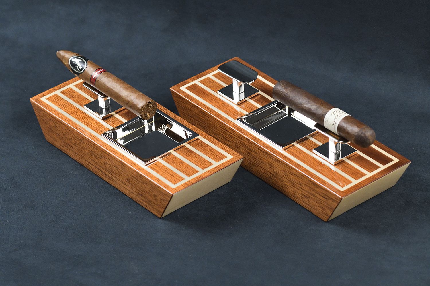 Two Maccarrone Double Ashtrays