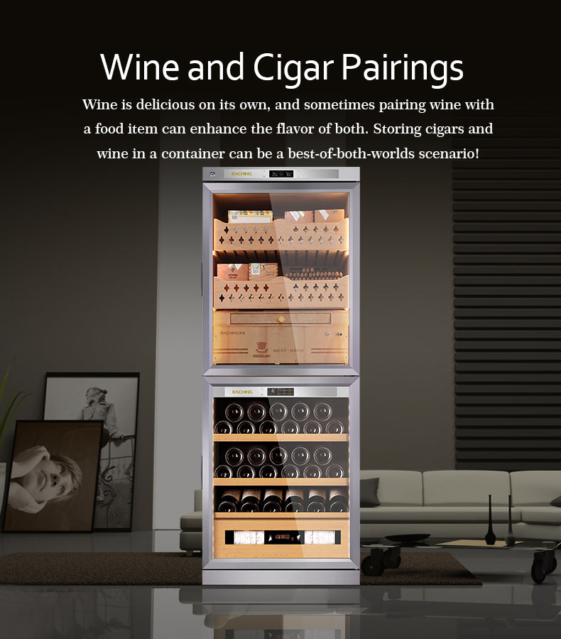 Raching - FJ-CW36B Precise Premium Cigar & Wine Humidor Cabinet