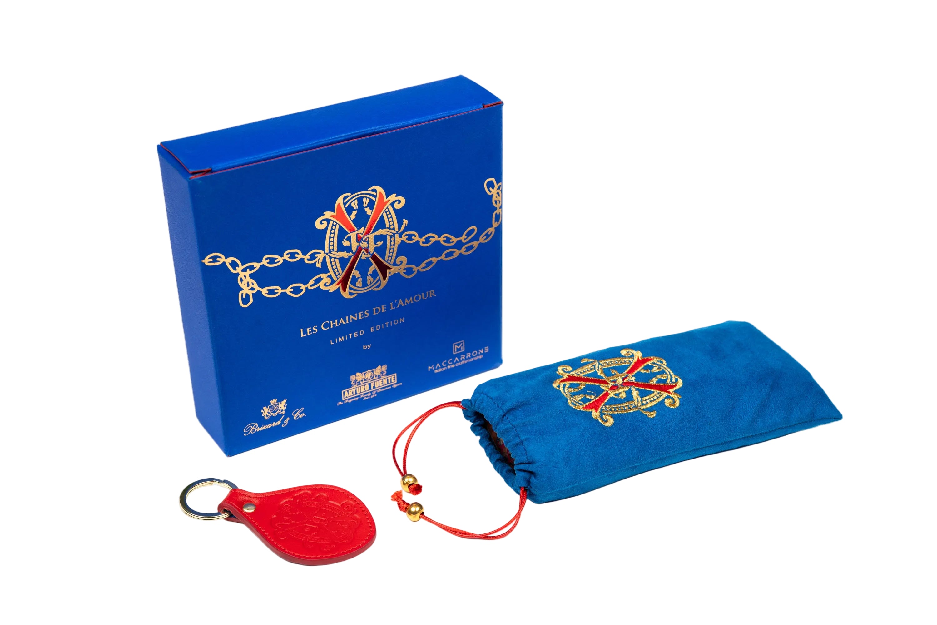 Brizard & Co × Fuente Fuente × Maccarrone - OpusX - Les Chaînes de l’Amour Cigar Case & Cigar - 5" 3/4 x 52 Double Robusto (Limited Edition)
