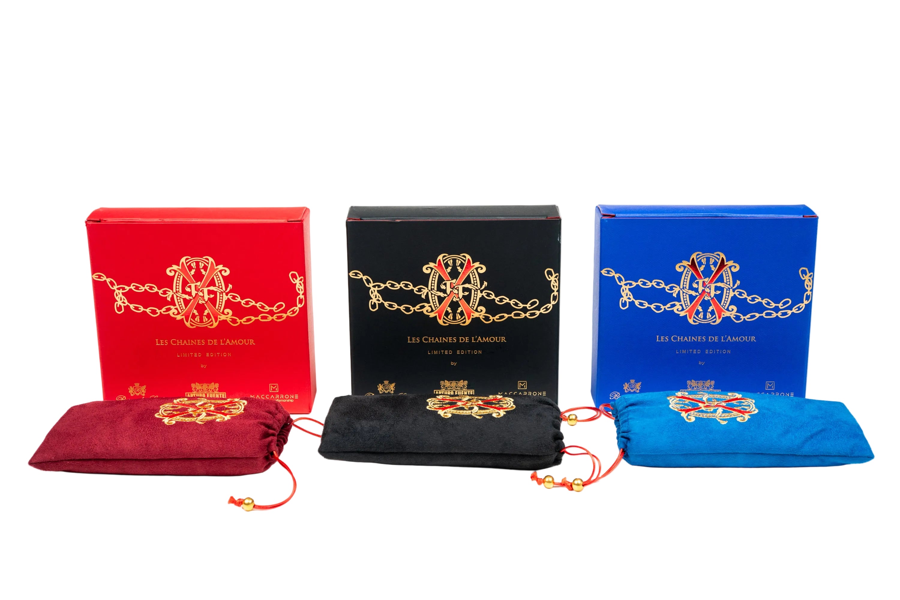 Brizard & Co × Fuente Fuente × Maccarrone - OpusX - Les Chaînes de l’Amour Cigar Case & Cigar - 5" 3/4 x 52 Double Robusto (Limited Edition)
