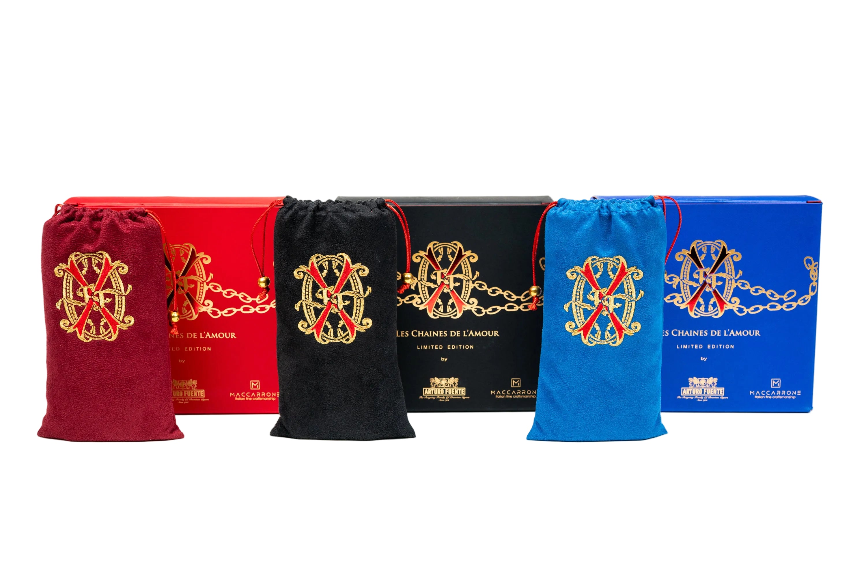 Brizard & Co × Fuente Fuente × Maccarrone - OpusX - Les Chaînes de l’Amour Cigar Case & Cigar - 5" 3/4 x 52 Double Robusto (Limited Edition)