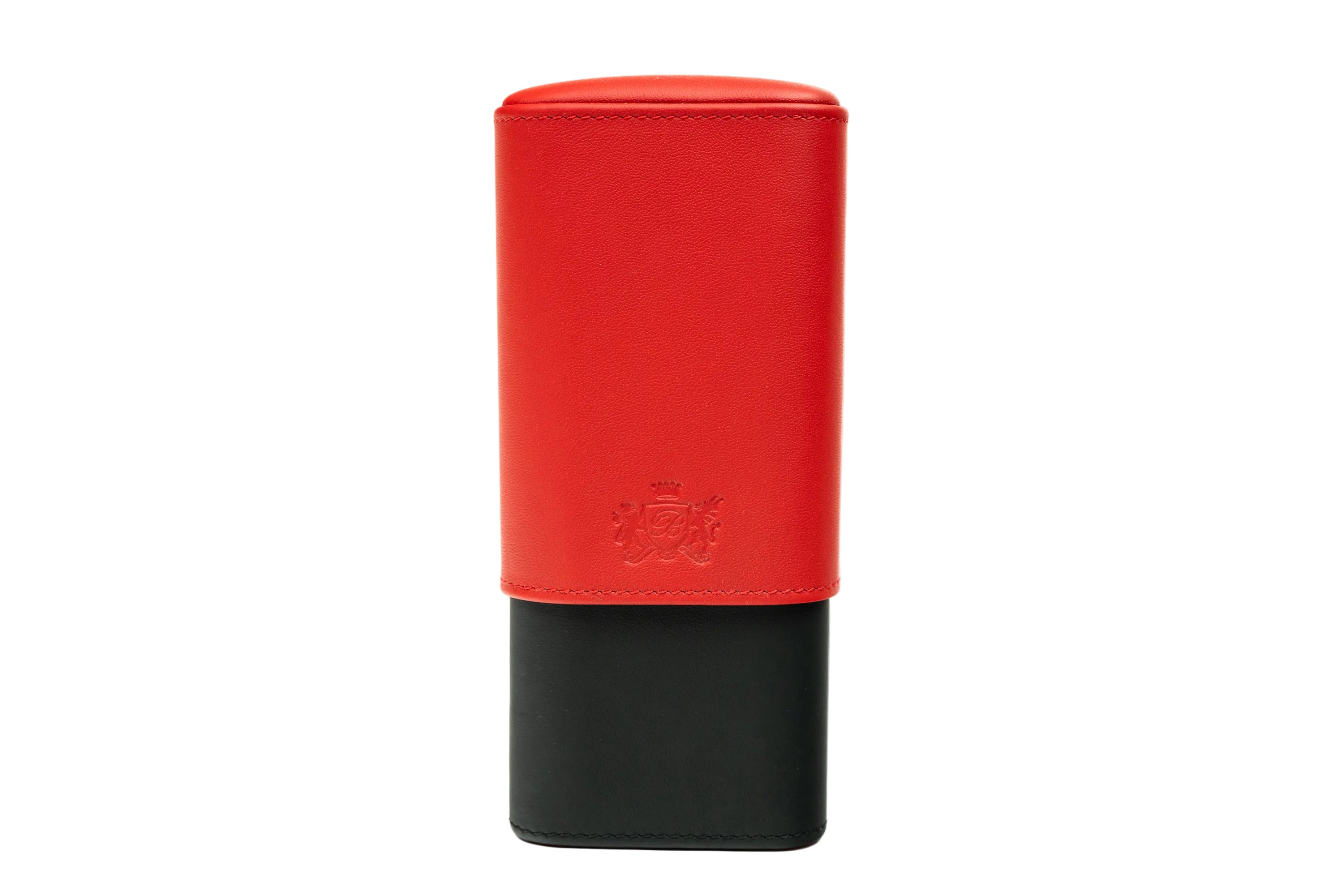 Brizard & Co – “Show Band” 3 Cigar Case – Racing Black Bottom & Red Top