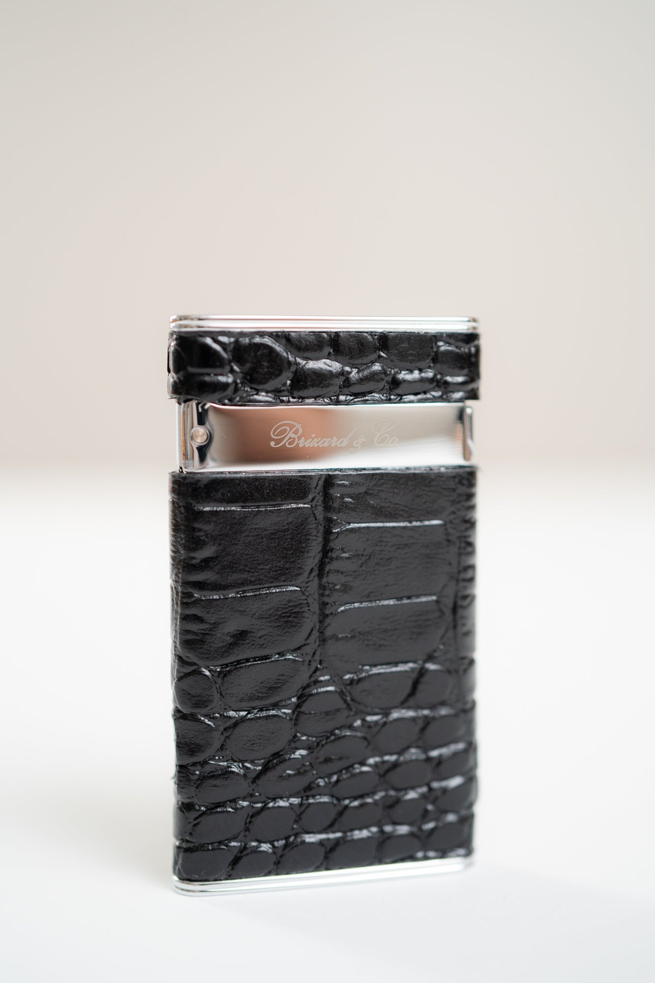 Brizard and Co. The Sottile Lighter Croco Black luxury cigar lighter