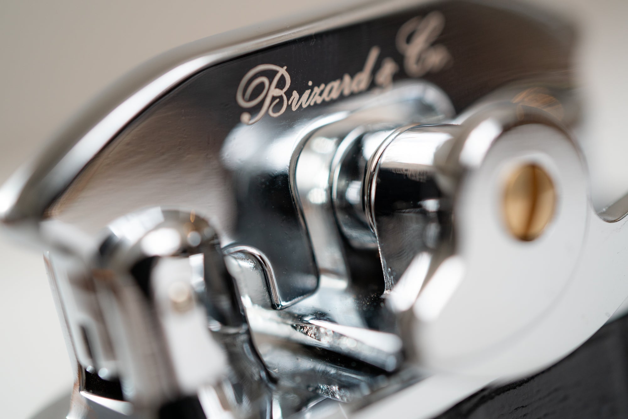 Brizard and Co. - Gatsby Black Ostrich Triple Torch Flame Table Lighter