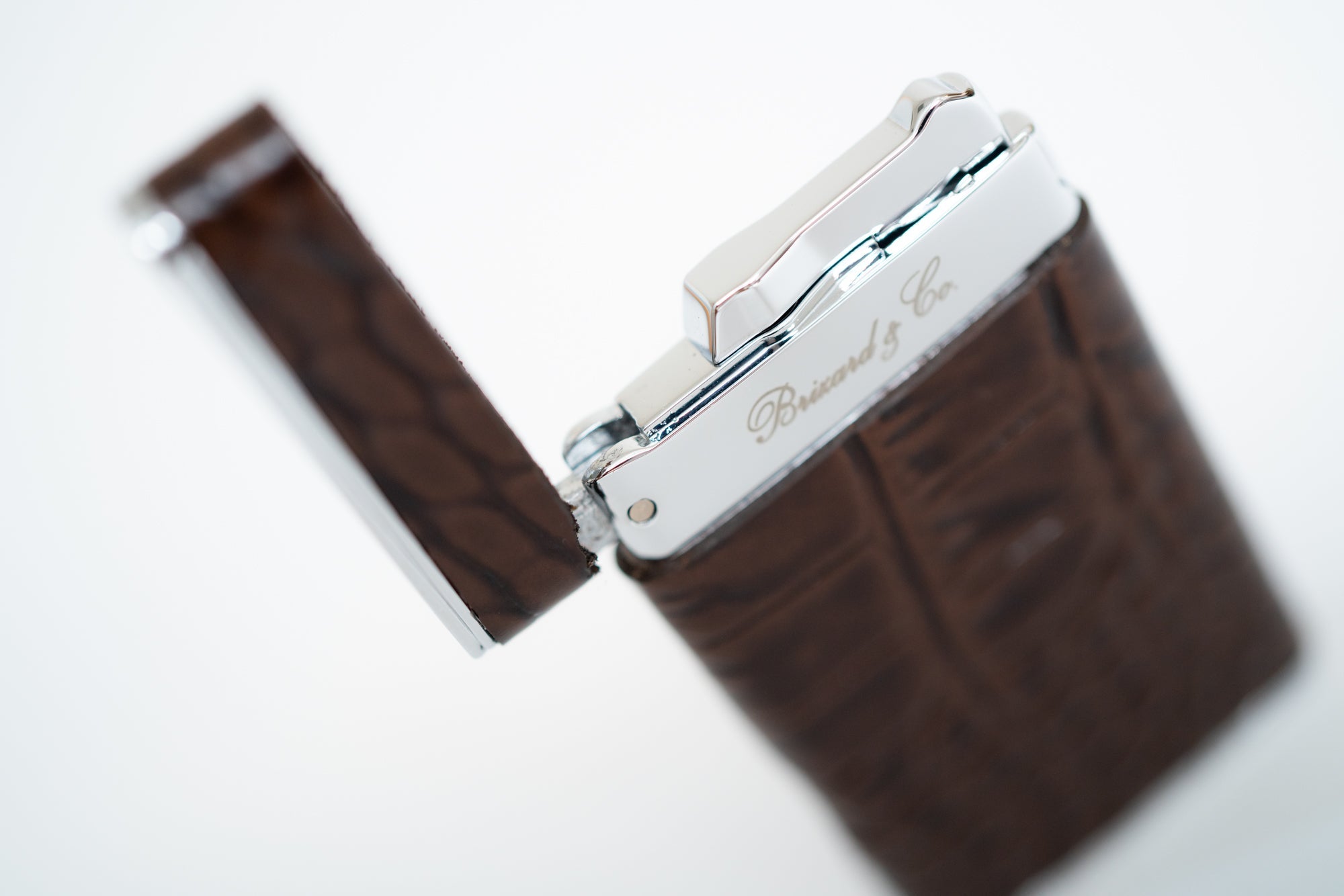high end cigar lighter by Brizard and Co. Sottile croco