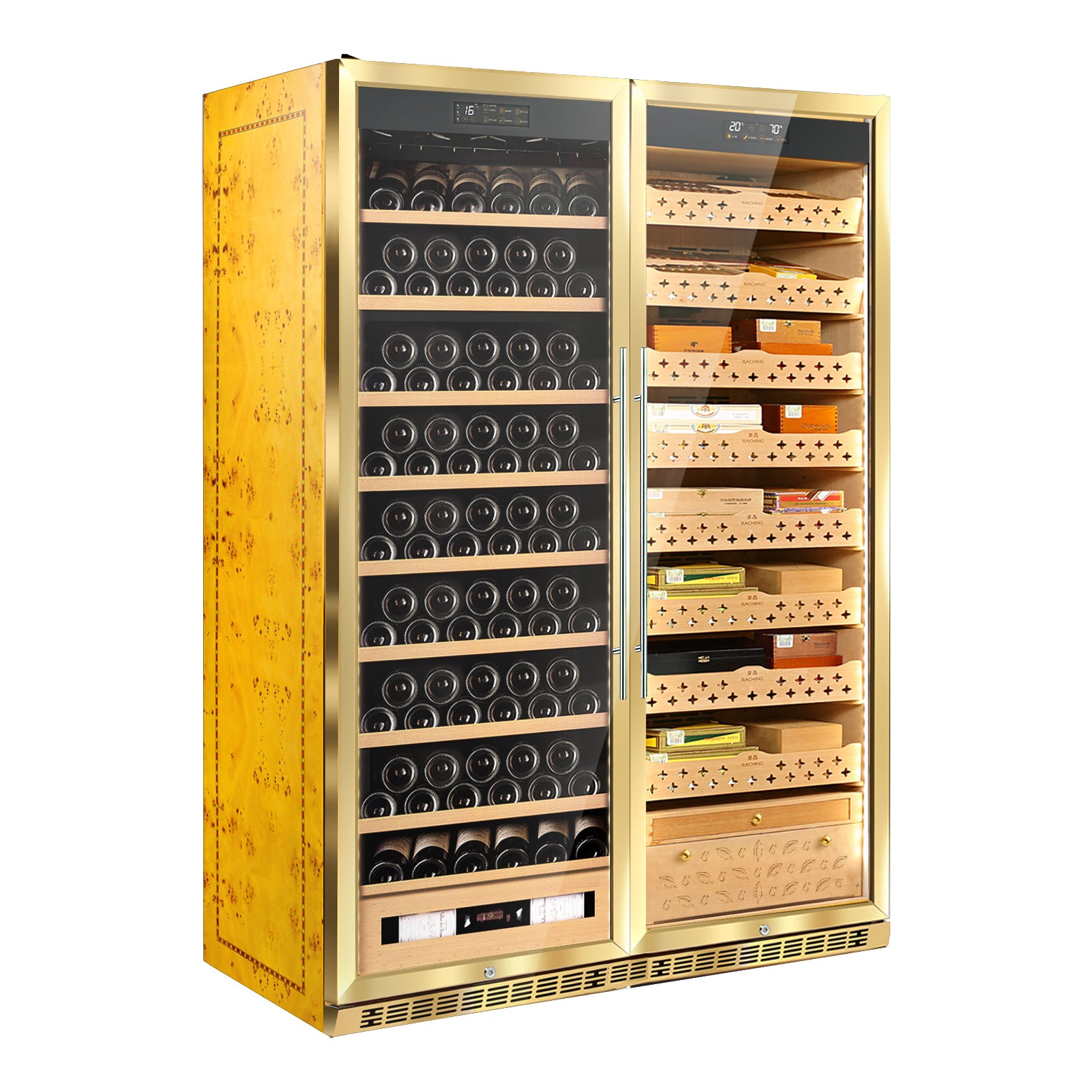 Raching - SD-800 Dual-Zone Smart Cigar Humidor & Wine Cabinet