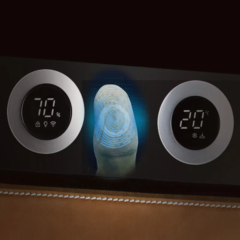 Fingerprint access on high end digital humidor