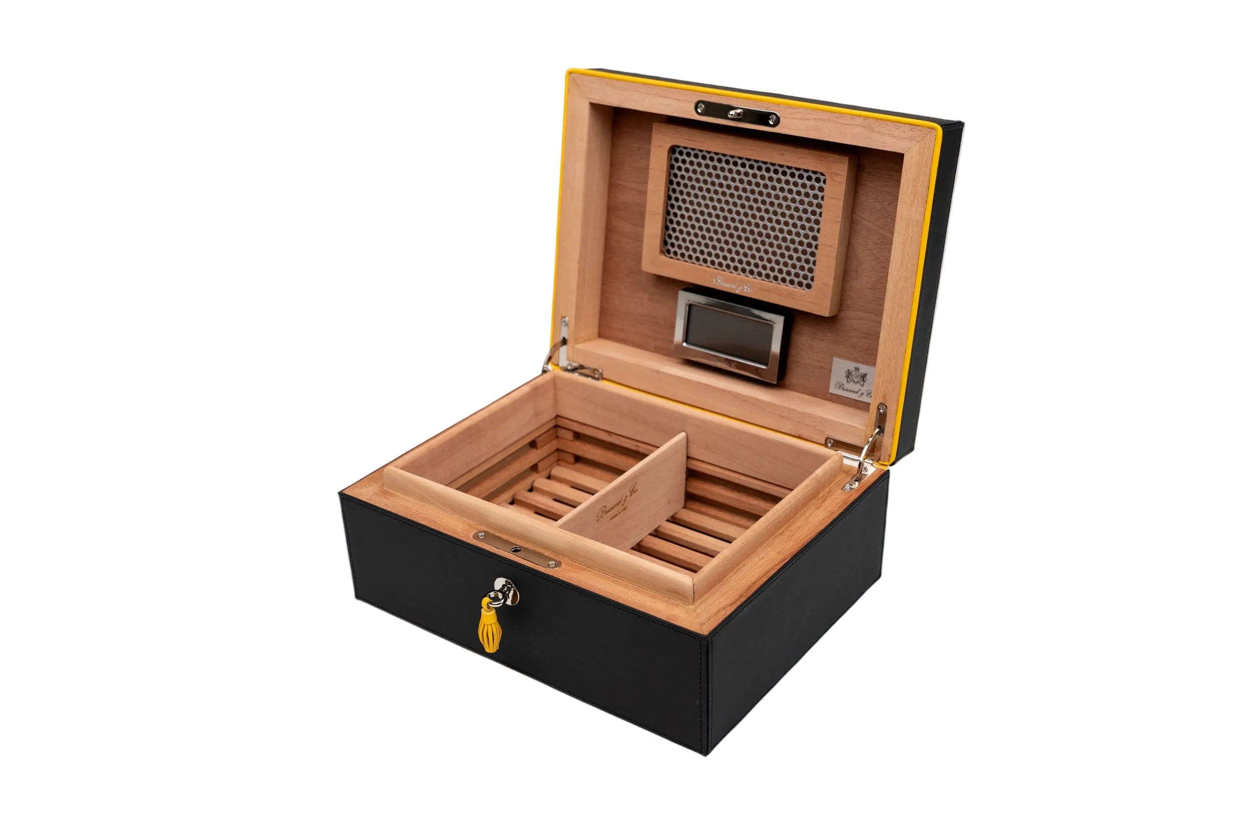 Brizard & Co – “Airflow” Cigar Humidor (30/40 Count) – Racing Black & Yellow