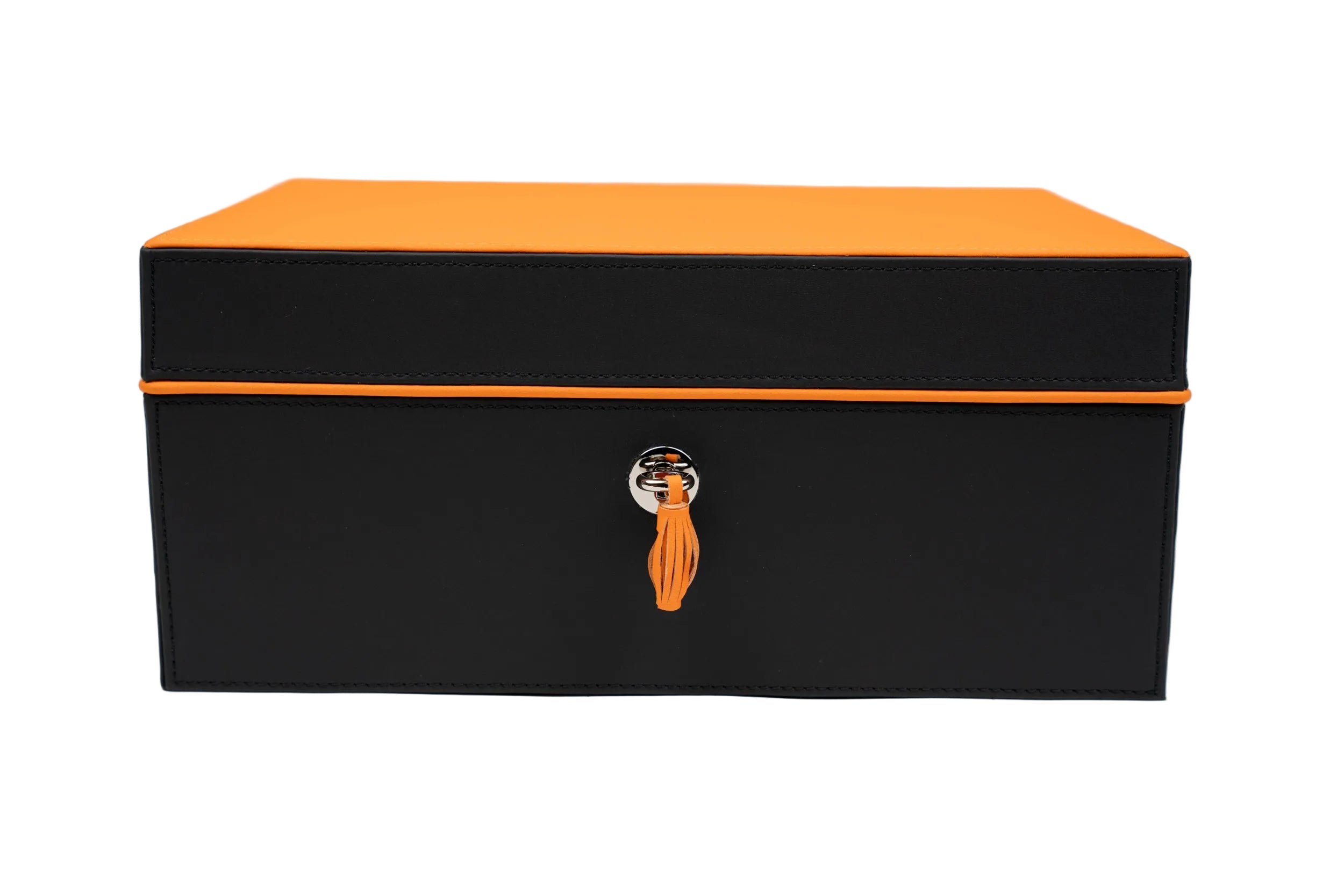 Brizard & Co – “Airflow” Cigar Humidor (30/40 Count) – Racing Black & Orange Collection