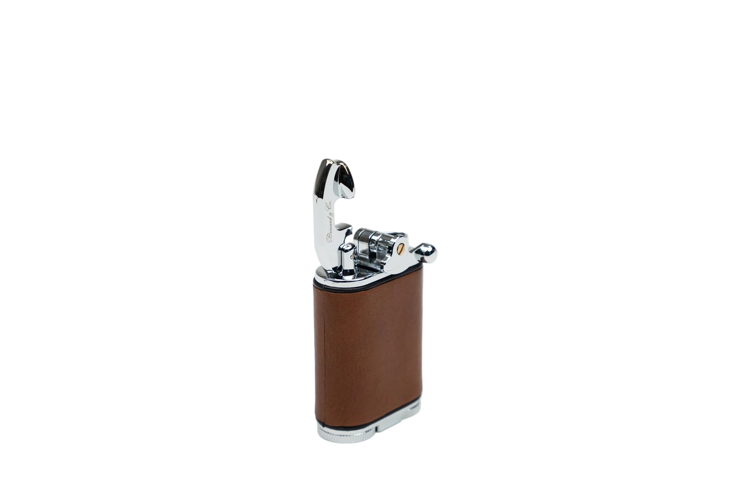 Brizard & Co – Gatsby Table Lighter - Whisky Calf Leather & Black