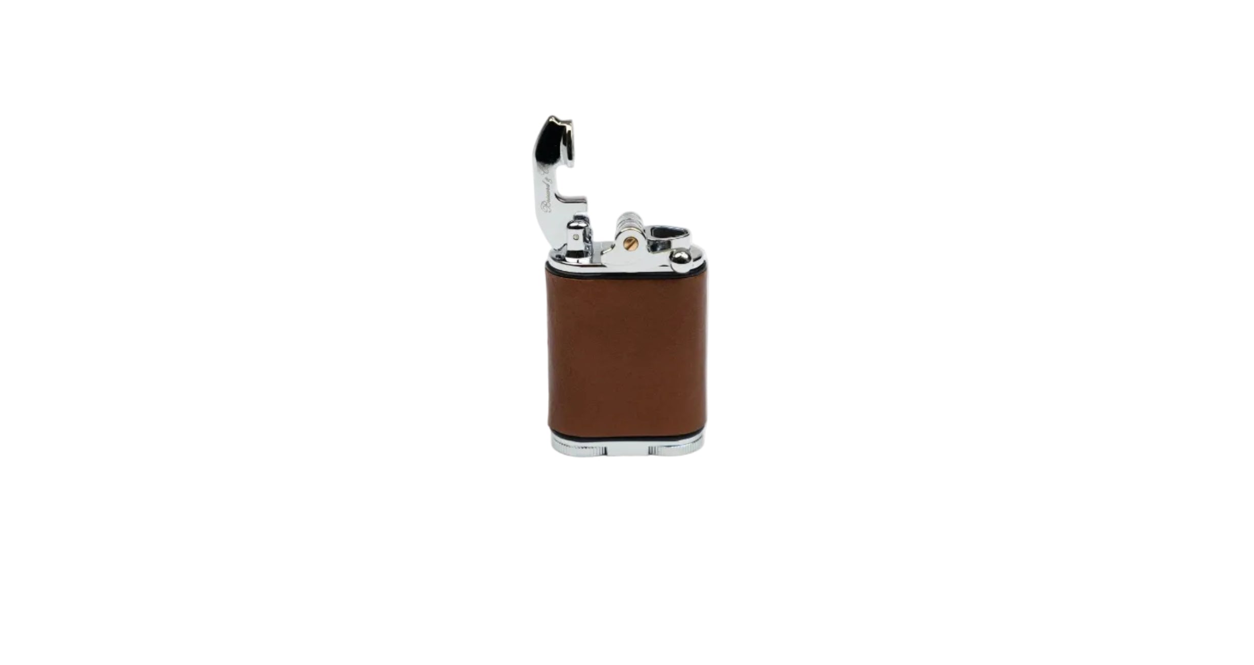 Brizard & Co – Gatsby Table Lighter - Whisky Calf Leather & Black