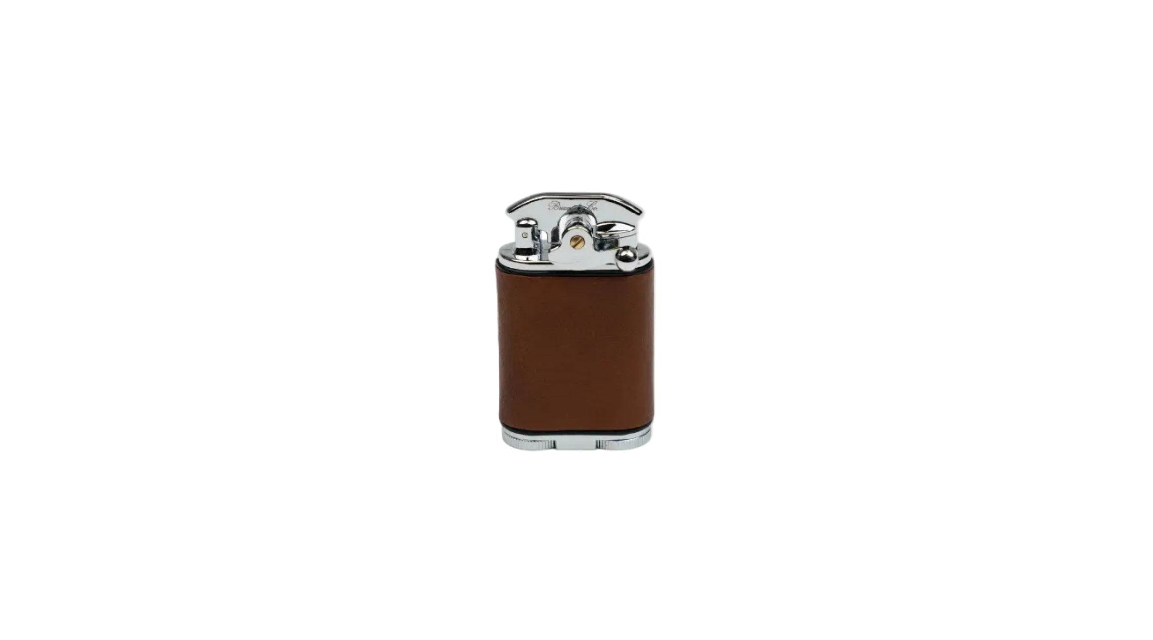 Brizard & Co – Gatsby Table Lighter - Whisky Calf Leather & Black