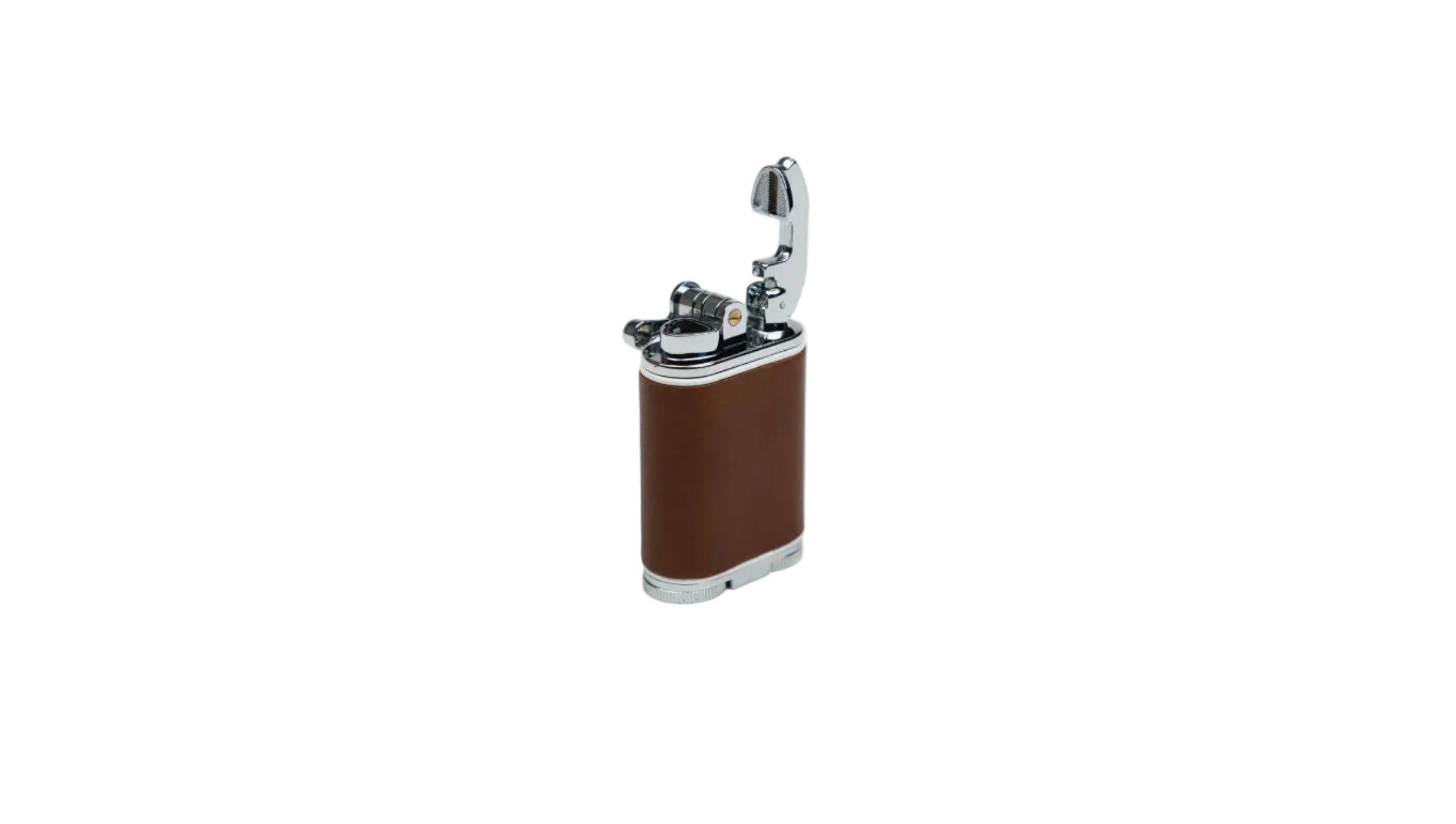 Brizard & Co – Gatsby Table Lighter - Whisky Calf Leather & White