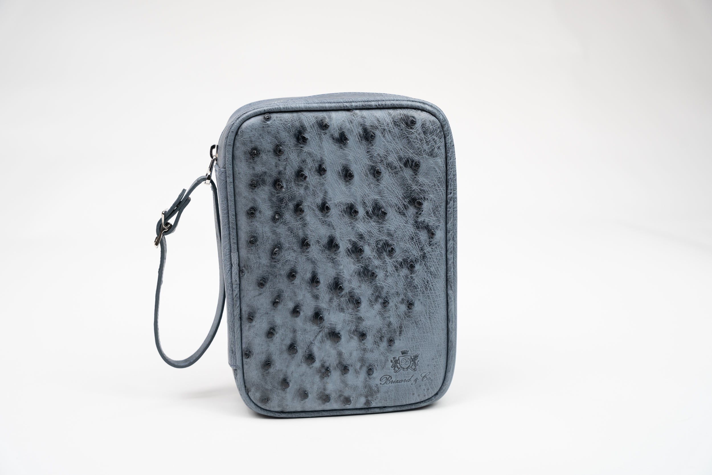 Brizard and Co - Havana Traveler Genuine Ostrich Bruciato Denim