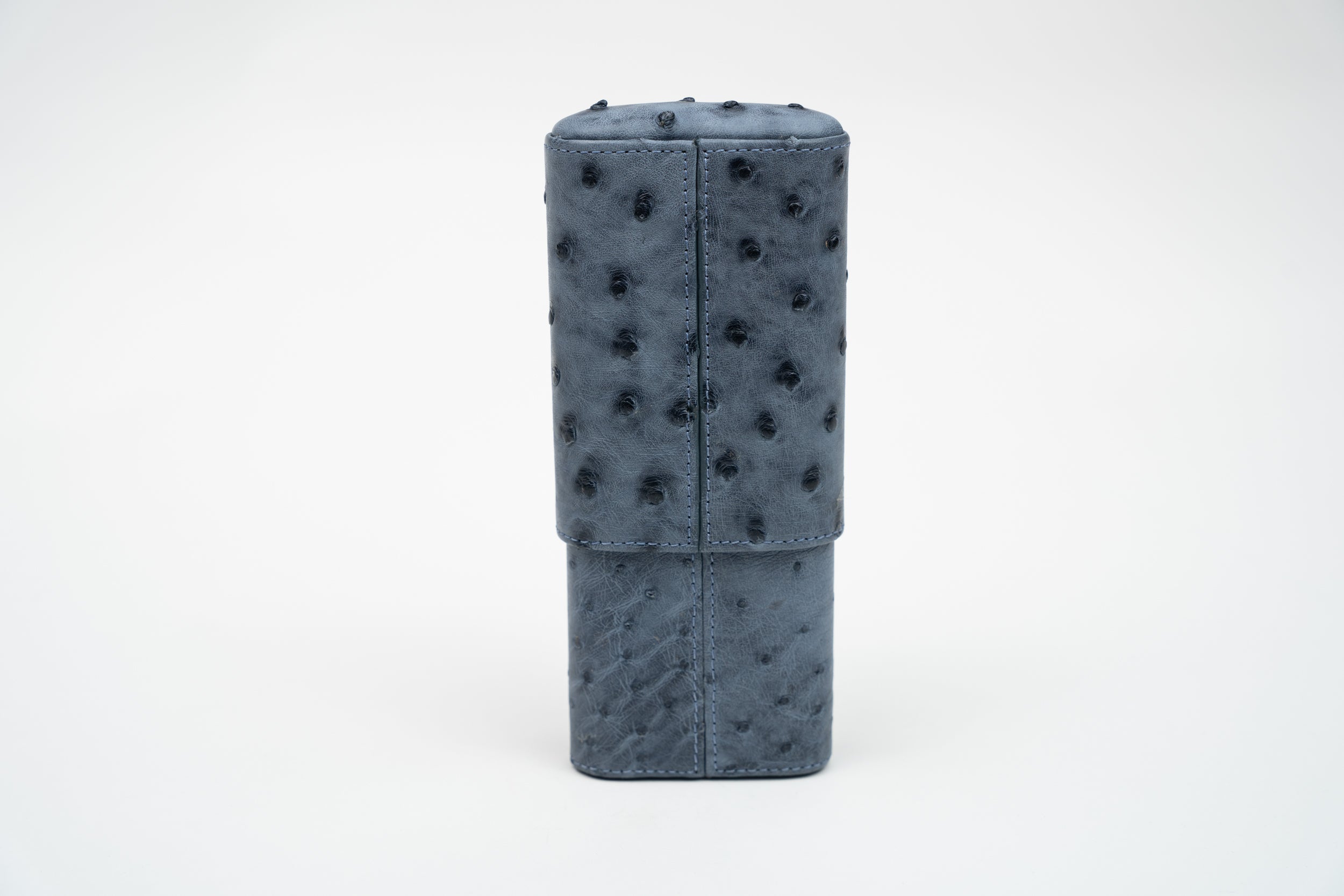 Brizard and Co - Cigar CaseGenuine Ostrich Bruciato