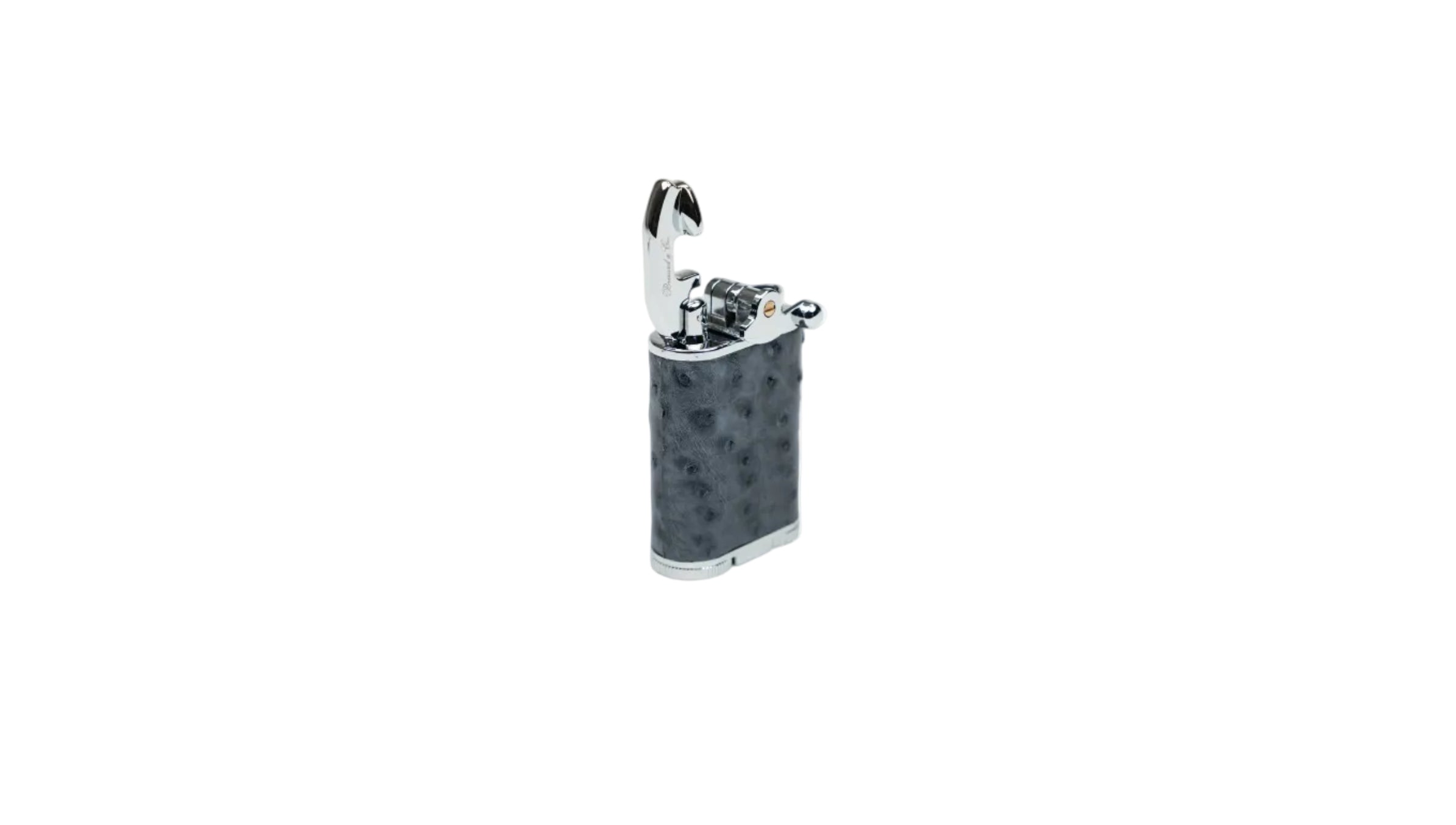 Brizard and Co - Gatsby Table Lighter - Genuine Ostrich Bruciato