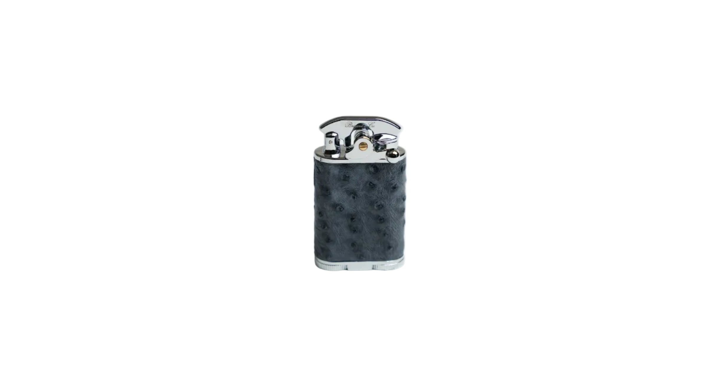 Brizard and Co - Gatsby Table Lighter - Genuine Ostrich Bruciato