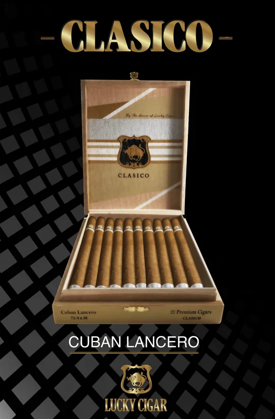 Lucky Cigar - Classico - 7 1/4 x 38 Cuban Lancero