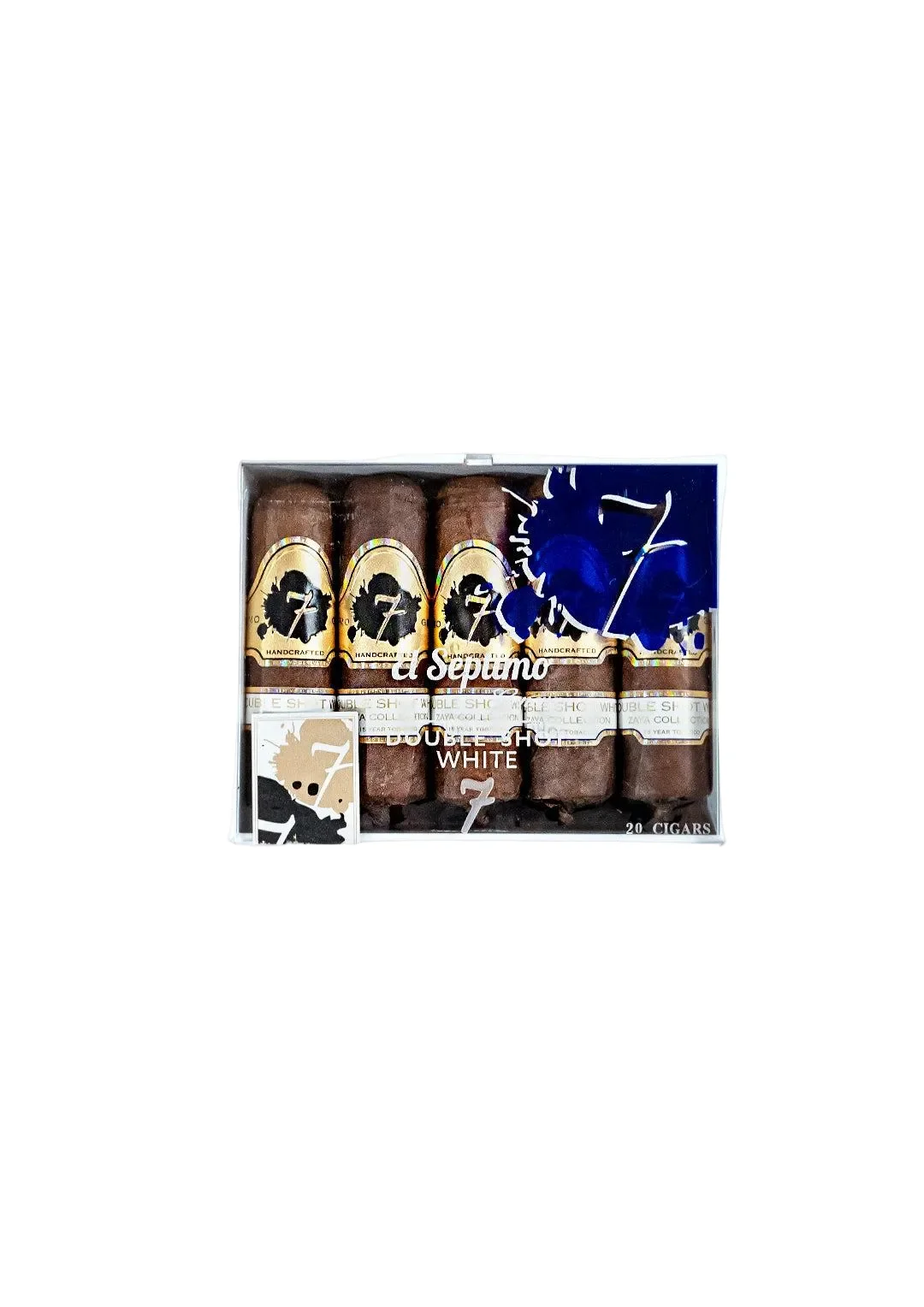 box of 20 El Septimo Double Shot White cigars – full-bodied short cigar from Los Angeles cigar shop