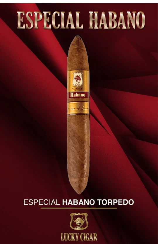 Lucky Cigar - Especial Habano Box Press - 6" x 52 Torpedo
