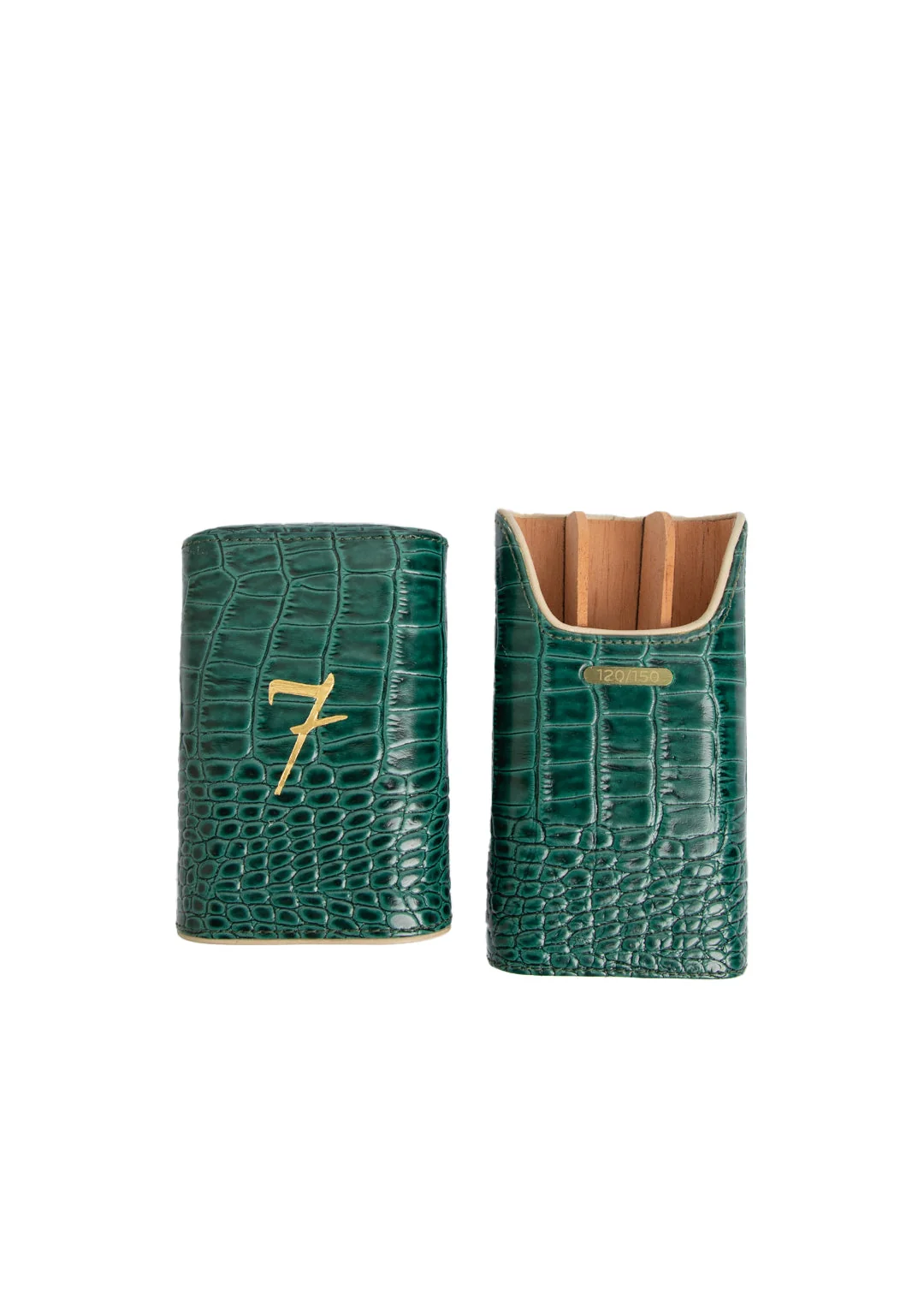 El-Septimo - Crocodile 3-Cigar Travel Case