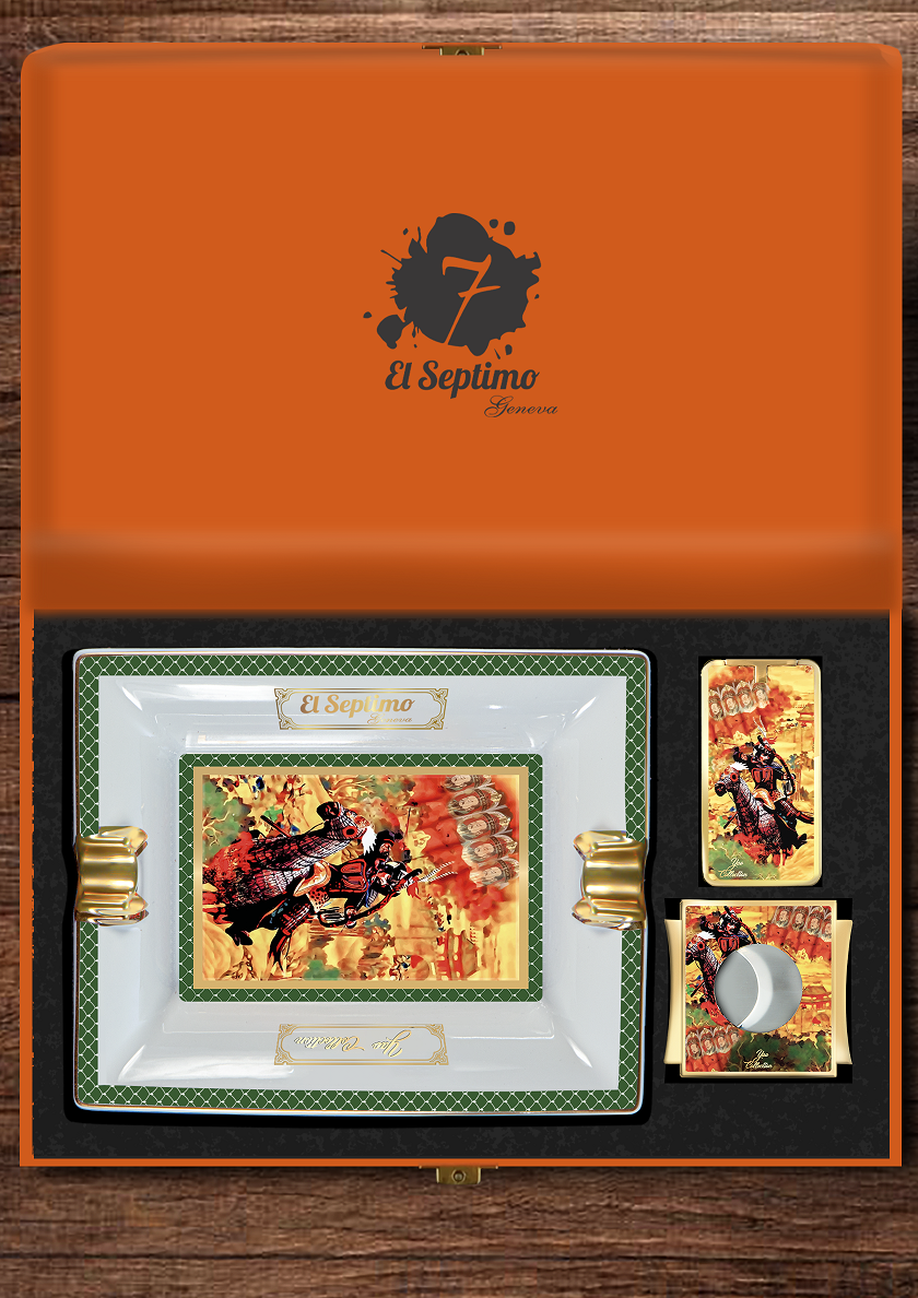 El-Septimo - Emperor Yao Gift Box (Ashtray, Cutter & Lighter)