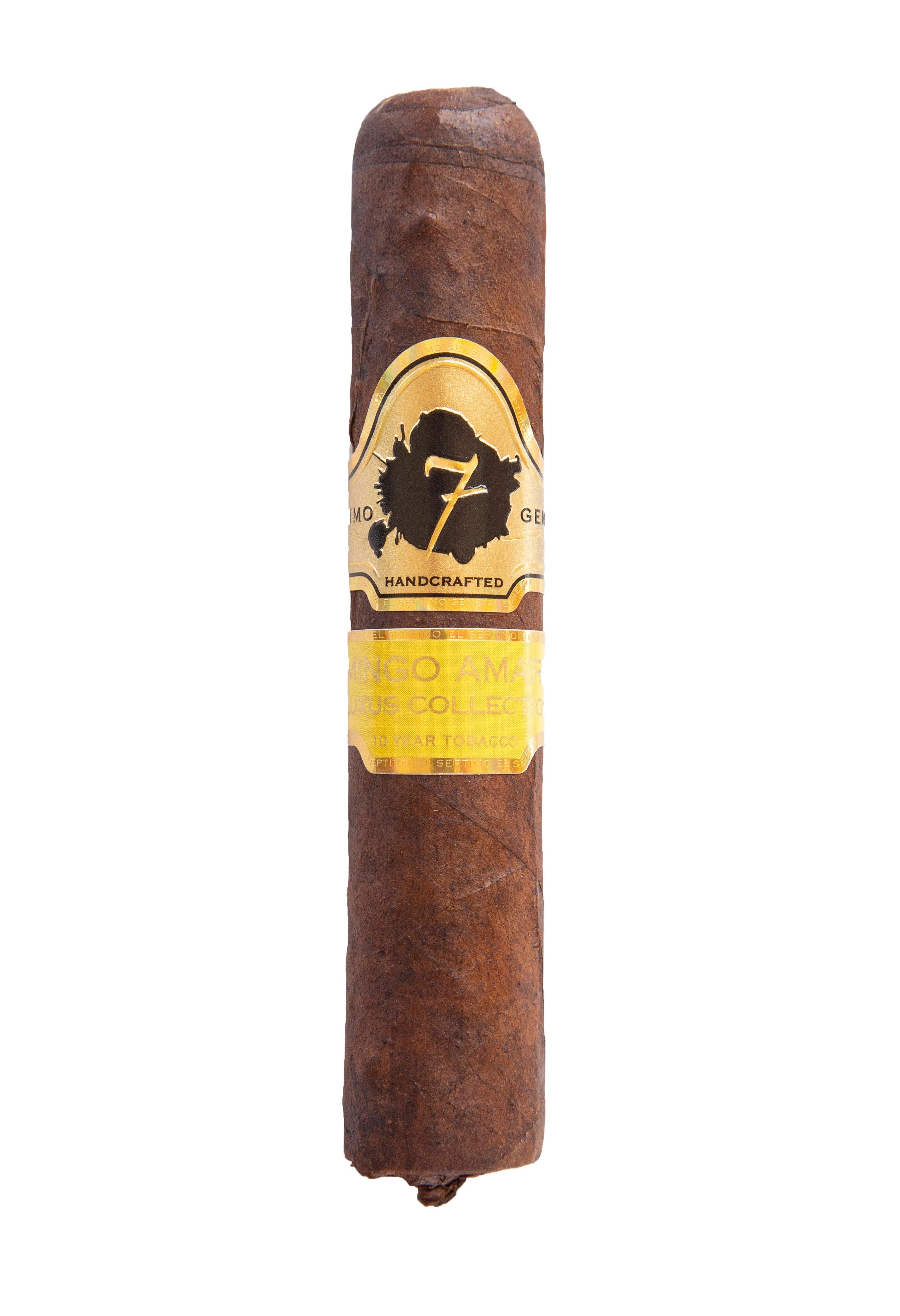 single El Septimo Flamingo Amarillo cigar with gold label