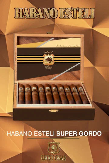 Lucky Cigar - Habano Estelli - 6" x 64 Super Gordo
