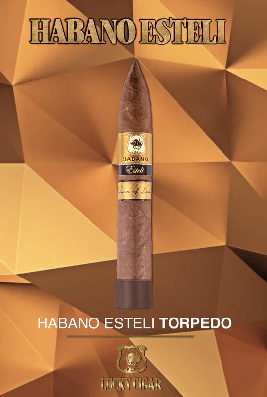 Lucky Cigar - Habano Estelli - 6" x 52 Torpedo