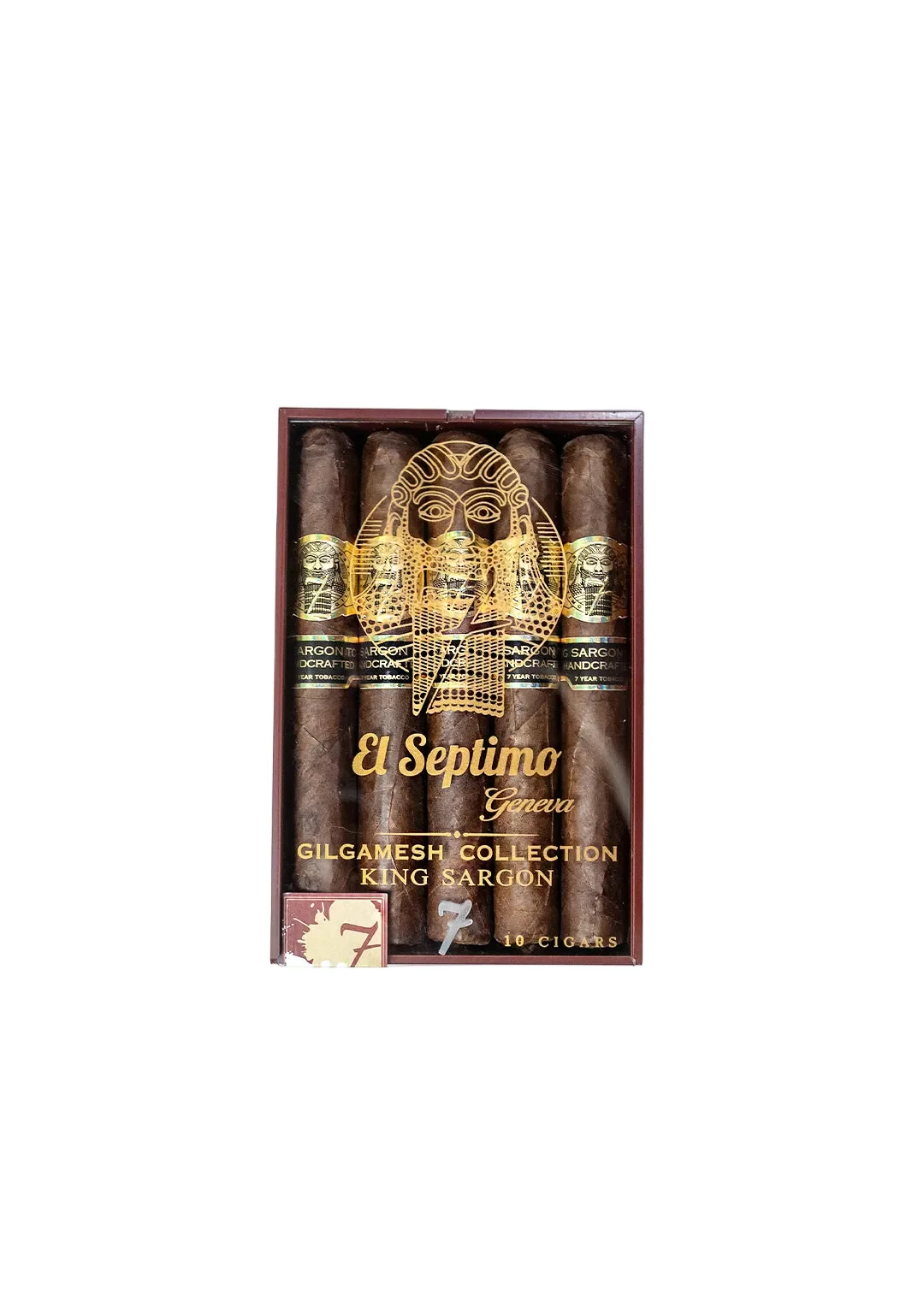 Closed box of El Septimo King Sargon cigars