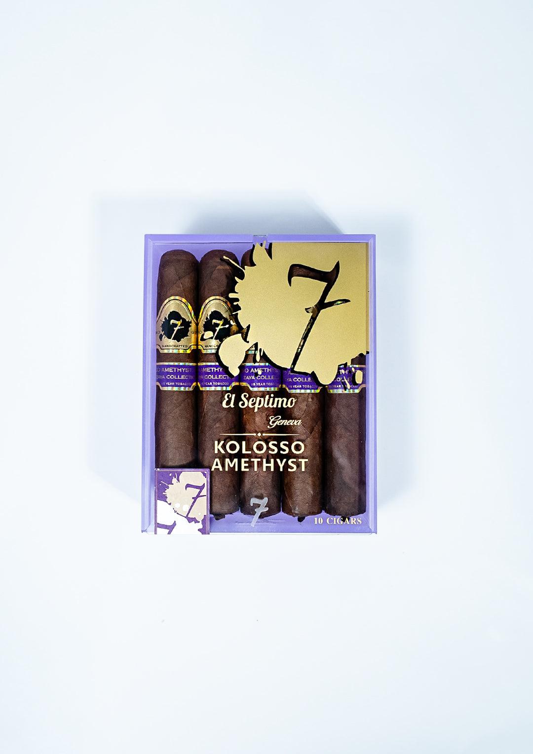 box of 10  El Septimo Kolosso Amethyst cigars