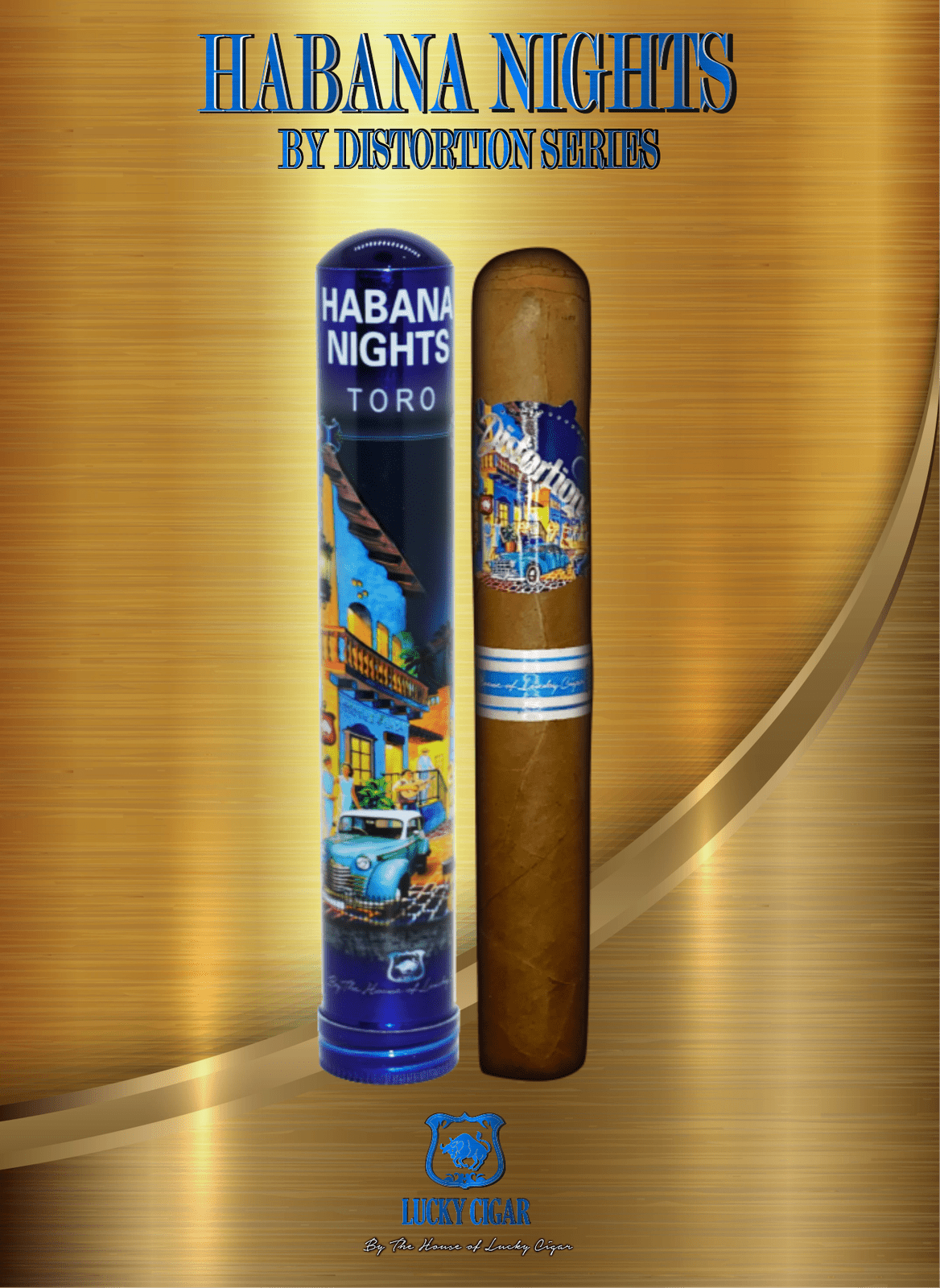 Lucky Cigar - Habana Nights Cigar From The Distortion Series - 6" x 50