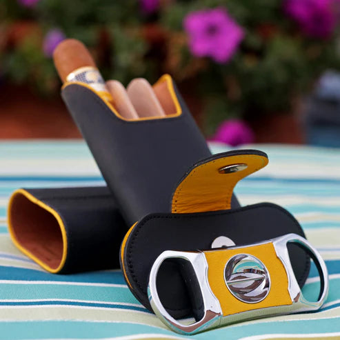 "Brizard and Co - V Cutter Racing Black & Yellow/Red/Orange/green w/Pouch"