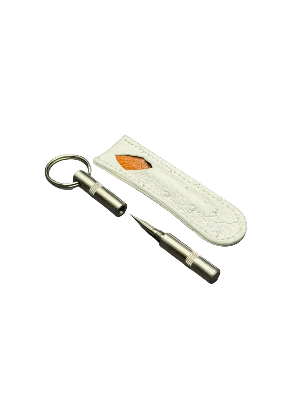 Brizard & Co - The“Trilogy” Cigar Punch - White Ostrich Leather
