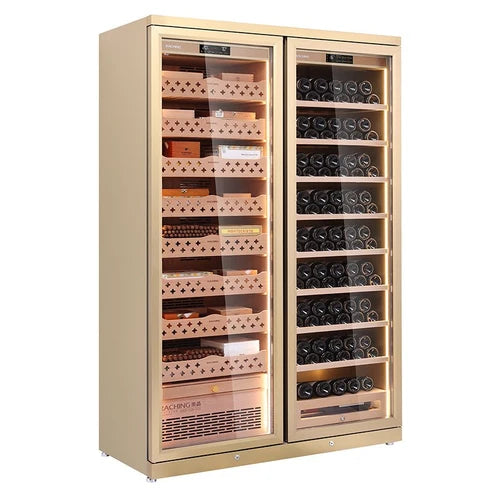 Raching - CD1200 Smart Dual-Door Cigar & Wine Cabinet